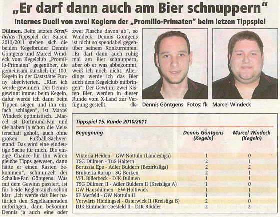 Streiflichterbericht vom 18.05.11