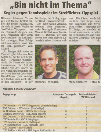 Streiflichterbericht vom 24.09.08