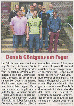 Streiflichterbericht vom 25.06.14