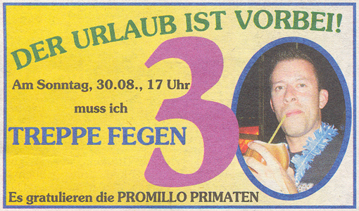 Streiflichteranzeige vom 26.08.09